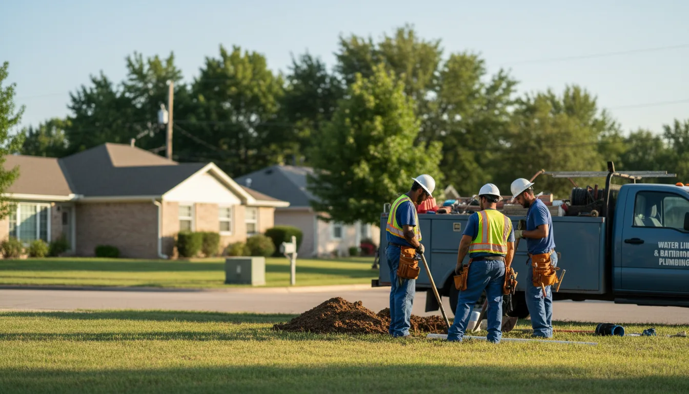 Residential water line and bathroom plumbing service in Harvey, AR